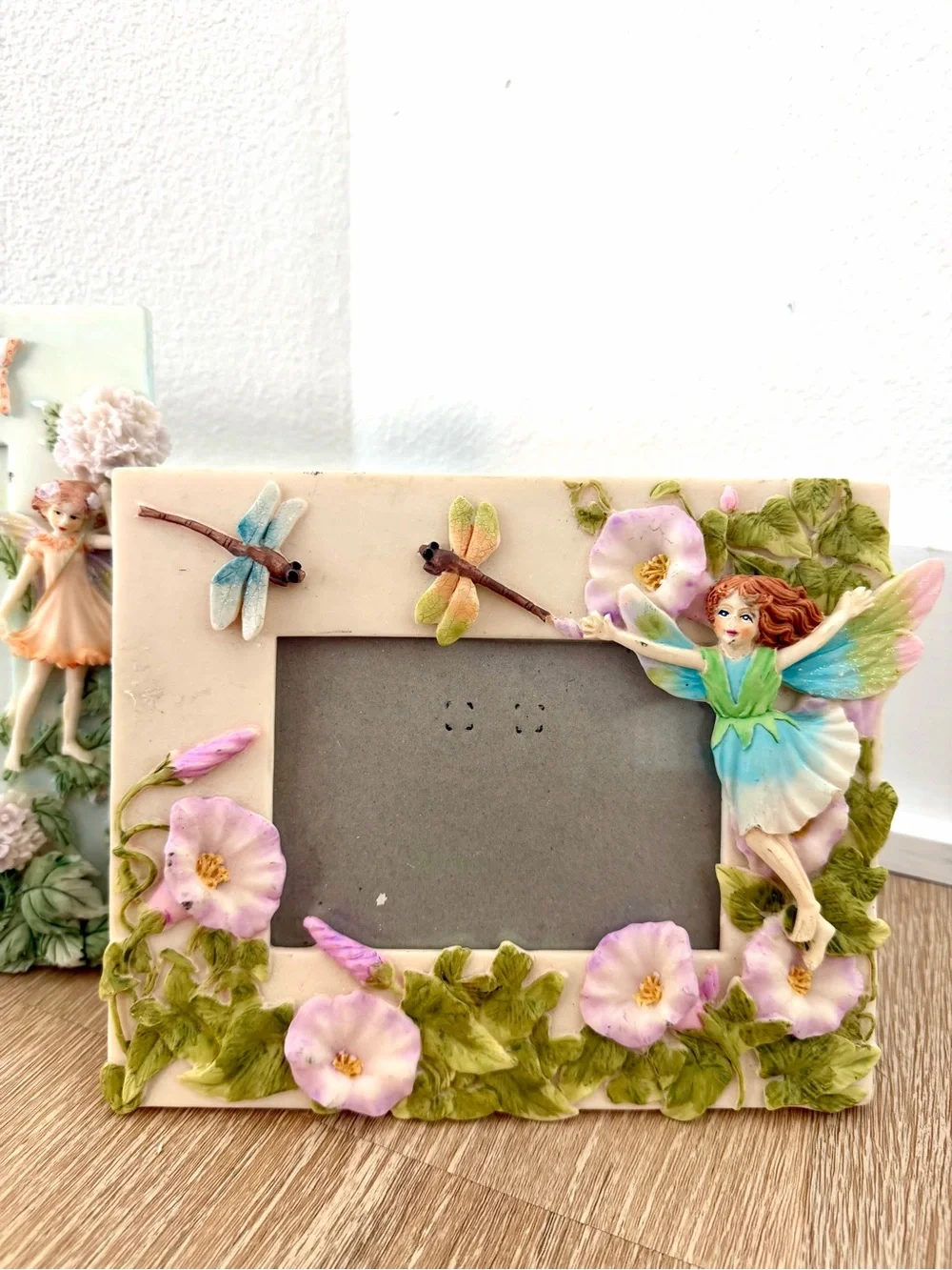 VTG 90s Fairycore Resin Picture Frame Set (2) Whimsigoth Cottagecore Shabby Chic